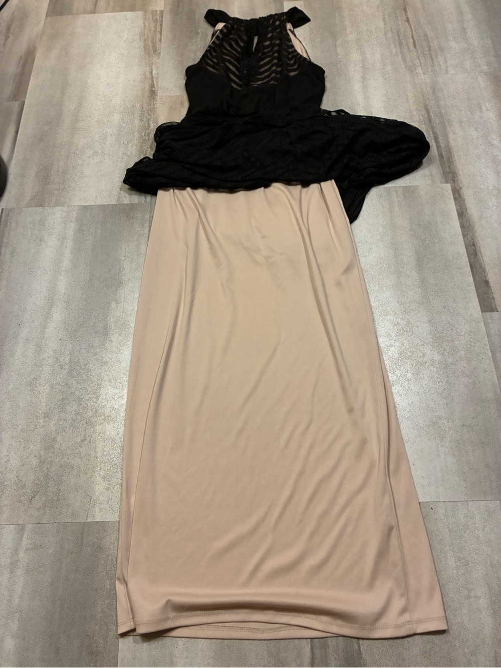 London Times black and tan maxi dress - Picture 7 of 8